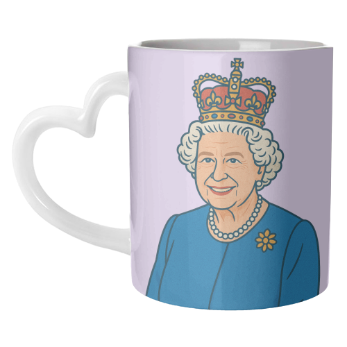 Queen Lizzie - unique mug by Ms Doodle