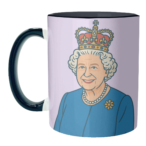 Queen Lizzie - unique mug by Ms Doodle