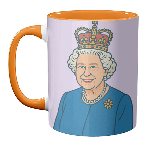Queen Lizzie - unique mug by Ms Doodle