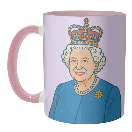 Queen Lizzie - unique mug by Ms Doodle