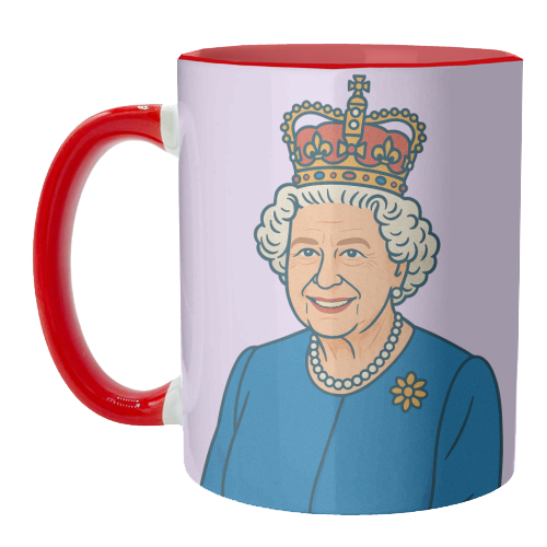 Queen Lizzie - unique mug by Ms Doodle