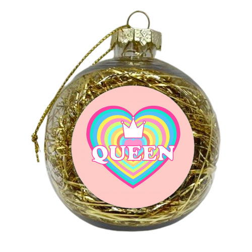 Queen Love - xmas bauble by Adam Regester