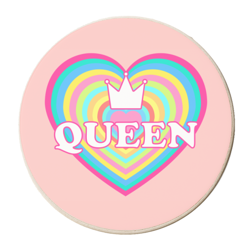 Queen Love - personalised beer coaster by Adam Regester