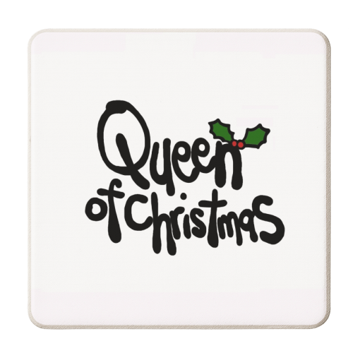Queen of Christmas - personalised beer coaster by Emma Donovan