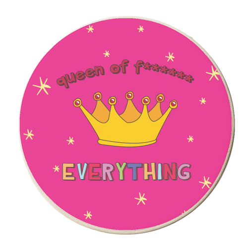 Queen Of Everything - personalised beer coaster by Laura Lonsdale