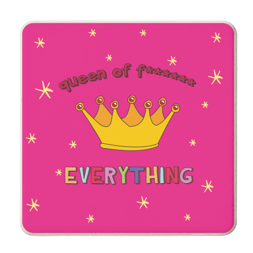 Queen Of Everything - personalised beer coaster by Laura Lonsdale