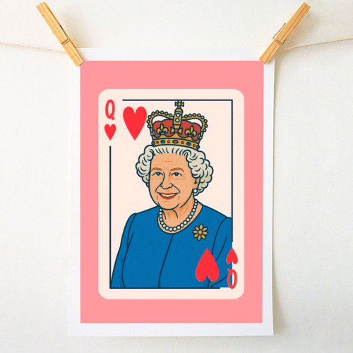 Queen of our Hearts - A1 - A4 art print by Ms Doodle