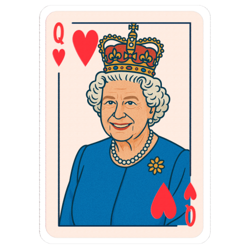 Queen of our Hearts - Die Cut Sticker by Ms Doodle