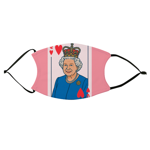 Queen of our Hearts - face cover mask by Ms Doodle