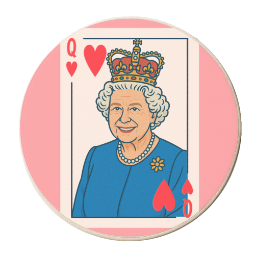 Queen of our Hearts - personalised beer coaster by Ms Doodle