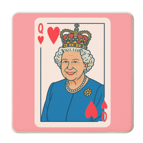 Queen of our Hearts - personalised beer coaster by Ms Doodle