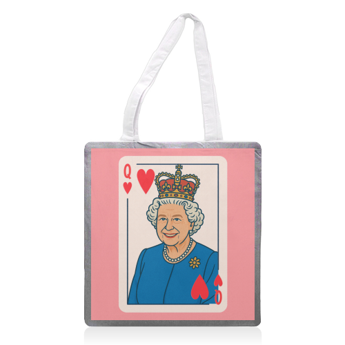 Queen of our Hearts - printed canvas tote bag by Ms Doodle
