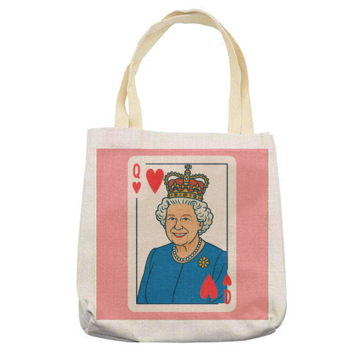 Queen of our Hearts - printed canvas tote bag by Ms Doodle