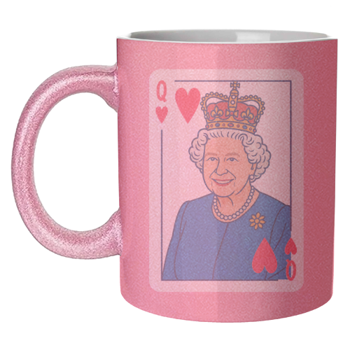 Queen of our Hearts - unique mug by Ms Doodle