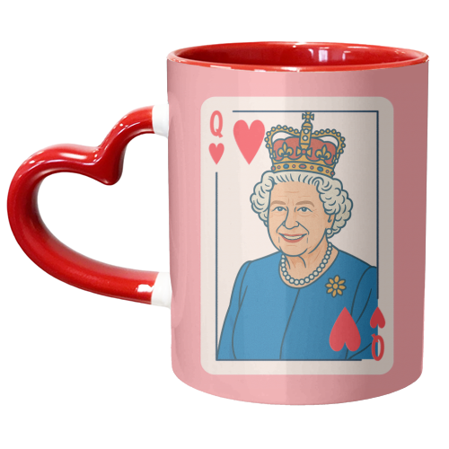 Queen of our Hearts - unique mug by Ms Doodle