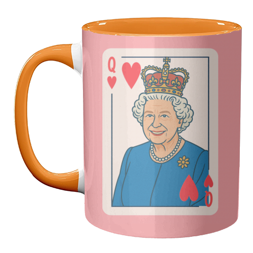 Queen of our Hearts - unique mug by Ms Doodle