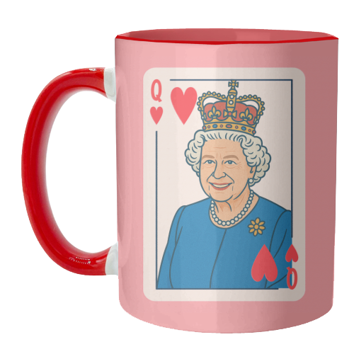 Queen of our Hearts - unique mug by Ms Doodle
