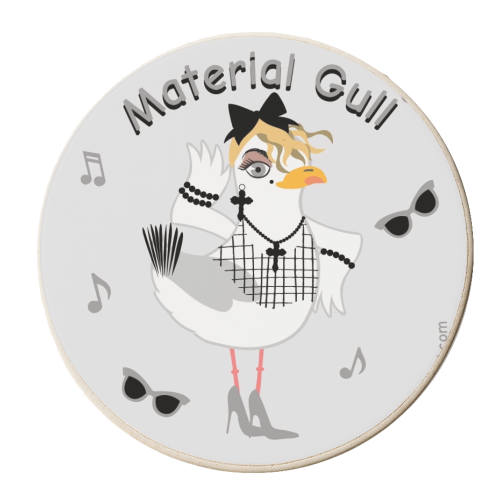 "'Queen of Pop Celebrity Seagull'" - personalised beer coaster by Rebel Seagull