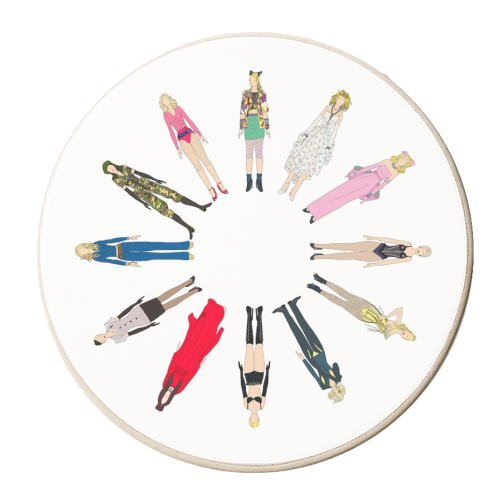 Queen of Pop Fashion - personalised beer coaster by Notsniw Art