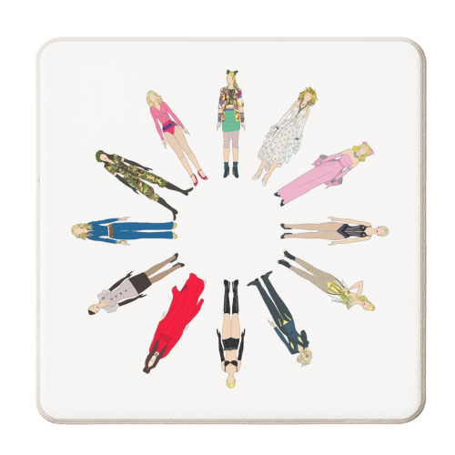 Queen of Pop Fashion - personalised beer coaster by Notsniw Art