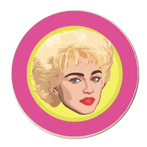 Queen of Pop on Purple - personalised beer coaster by DOLLY WOLFE