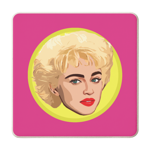 Queen of Pop on Purple - personalised beer coaster by DOLLY WOLFE
