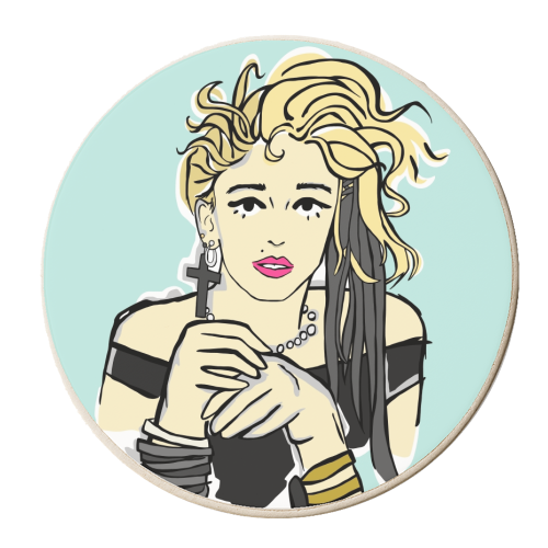 Queen of Pop - personalised beer coaster by Bec Broomhall