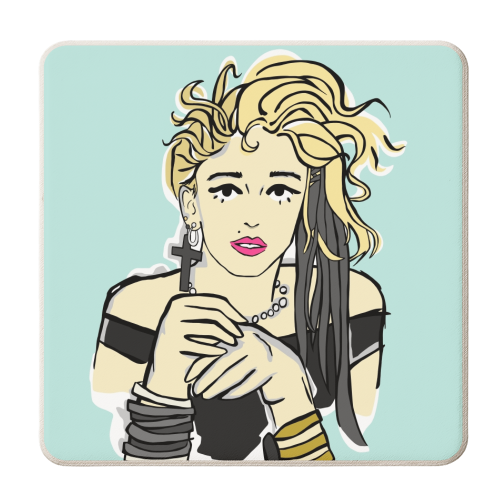 Queen of Pop - personalised beer coaster by Bec Broomhall