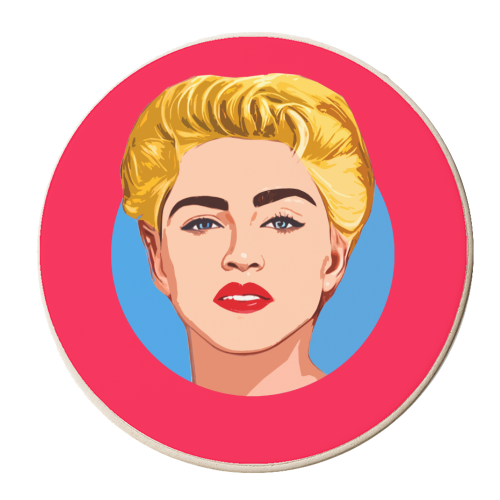 Queen of Pop - personalised beer coaster by DOLLY WOLFE