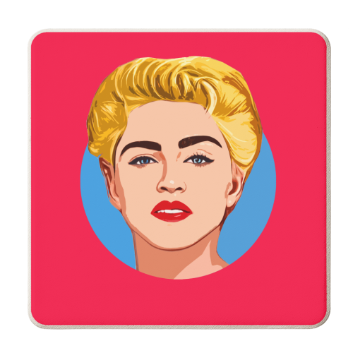 Queen of Pop - personalised beer coaster by DOLLY WOLFE