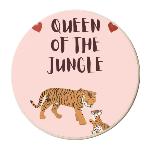 Queen of the Jungle - personalised beer coaster by Rock and Rose Creative