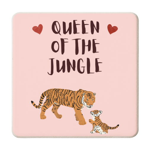 Queen of the Jungle - personalised beer coaster by Rock and Rose Creative