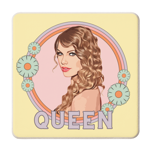 Queen Tay - personalised beer coaster by DOLLY WOLFE