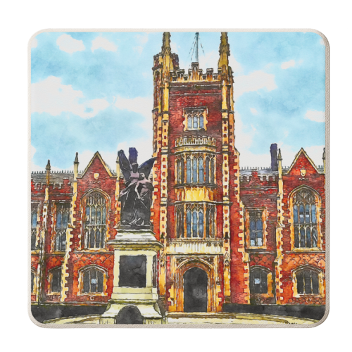Queens University Belfast - personalised beer coaster by AP