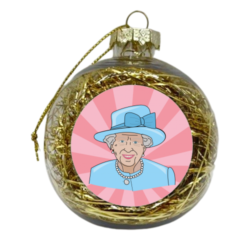 Queeny Mc Queen Face - xmas bauble by Laura Lonsdale