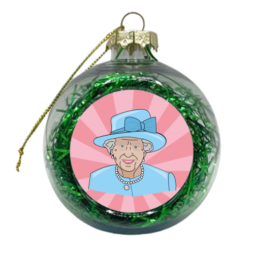 Queeny Mc Queen Face - xmas bauble by Laura Lonsdale
