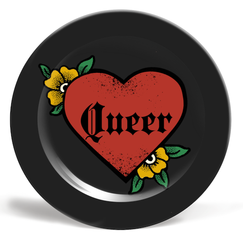 Queer - ceramic dinner plate by The Queer Store