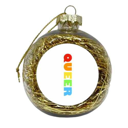 Queer - xmas bauble by Adam Regester