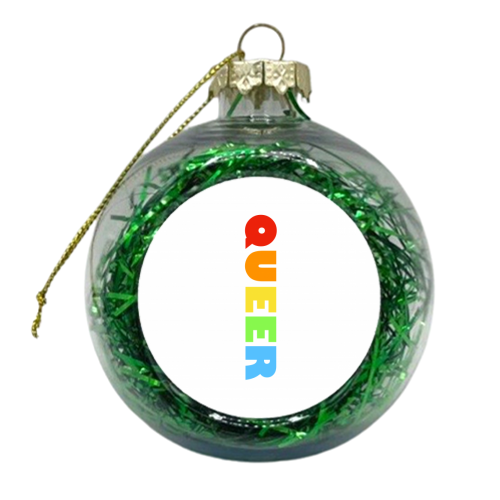 Queer - xmas bauble by Adam Regester