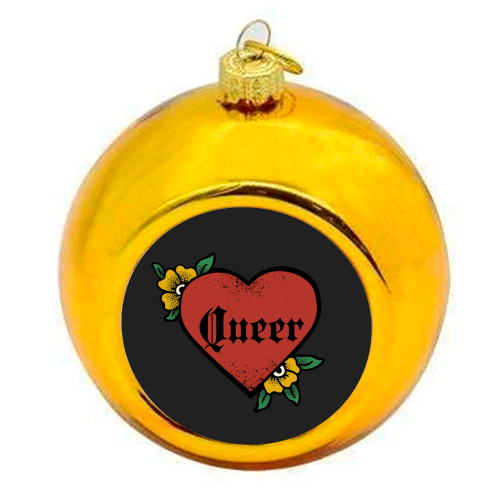 Queer - colourful christmas bauble by The Queer Store