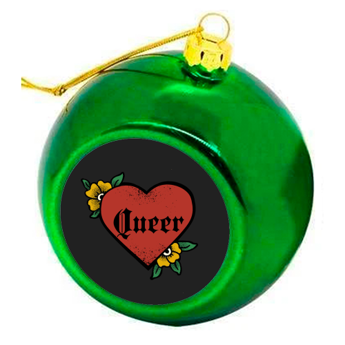 Queer - colourful christmas bauble by The Queer Store