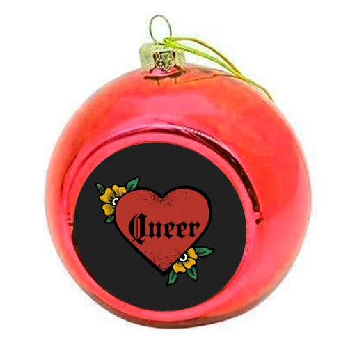 Queer - colourful christmas bauble by The Queer Store