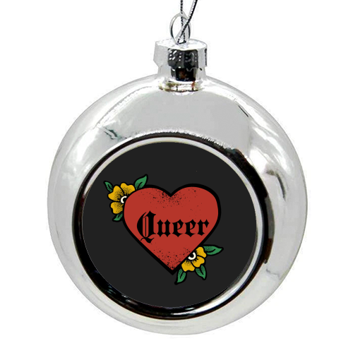 Queer - colourful christmas bauble by The Queer Store
