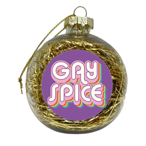 Queer LGBTQIA+ Gay Spice Giftware - xmas bauble by AbiGoLucky