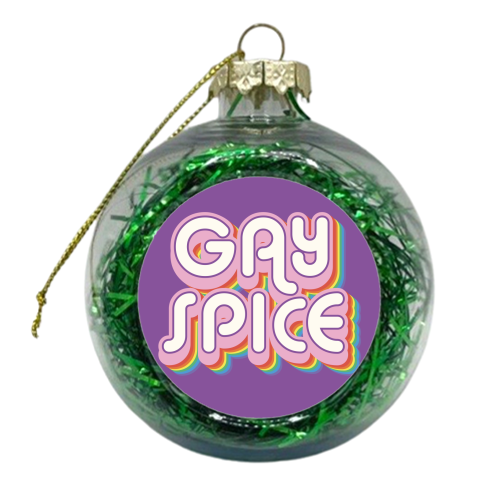 Queer LGBTQIA+ Gay Spice Giftware - xmas bauble by AbiGoLucky