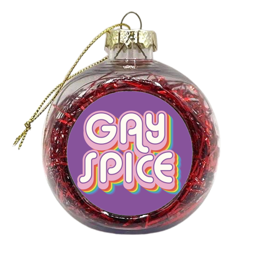 Queer LGBTQIA+ Gay Spice Giftware - xmas bauble by AbiGoLucky
