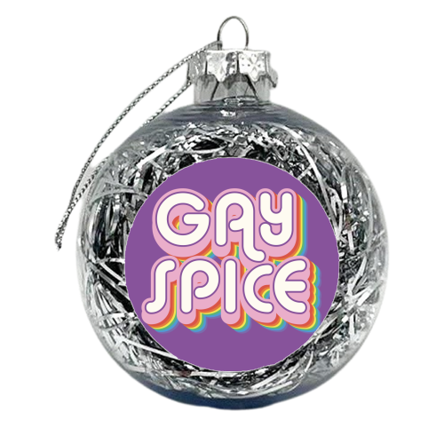 Queer LGBTQIA+ Gay Spice Giftware - xmas bauble by AbiGoLucky