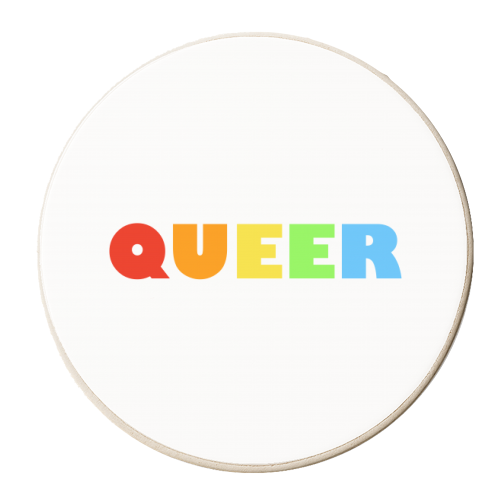 Queer - personalised beer coaster by Adam Regester