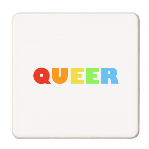 Queer - personalised beer coaster by Adam Regester