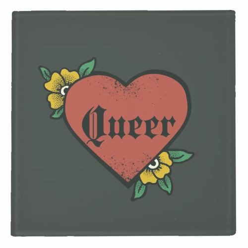 Queer - personalised beer coaster by The Queer Store
